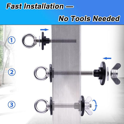Heavy Duty Power Rack Attachments, 2PCS Resistant Band Accessories for Squat Rack, Fits 2"x2" & 3"x3" Uprights, 5/8" or 1" Holes, Resistance Band & Strength Training Use