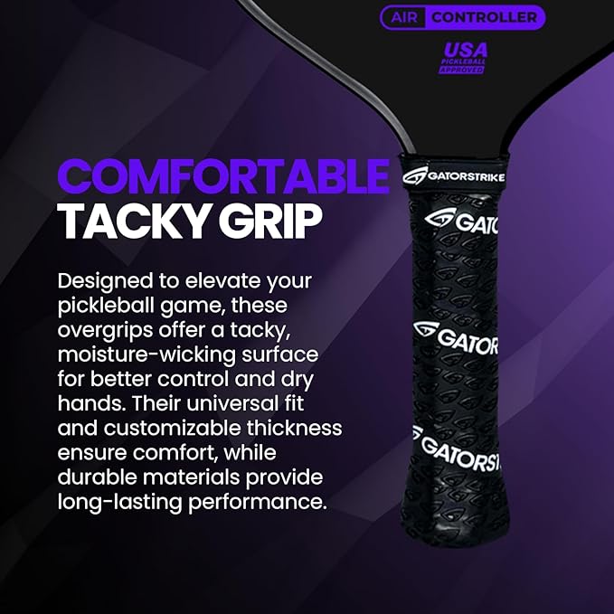 Vincimus Air Controller T600 Pickleball Paddle, T600 Carbon Fiber Pickleball Paddle with Enhance PP Honeycomb 16mm Core, 8.1oz with GatorGrit Face