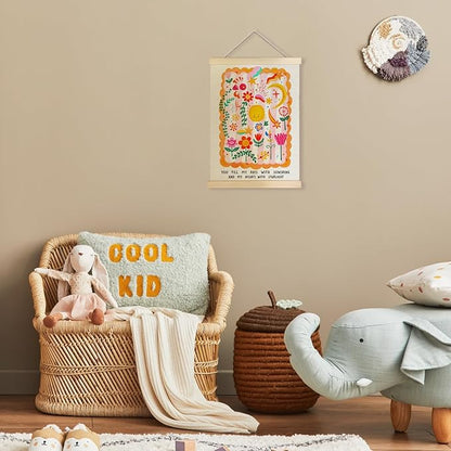 JINYO Nursery Wall Decor, Boho Sun Sunshine Nursery Wall Art Poster, Boho Nursery Decor, Boho Kids Room Decor, Wildflower Inspirational Wall Art for Kids Baby Children Toddler Room Nursery, 12x16 Inches