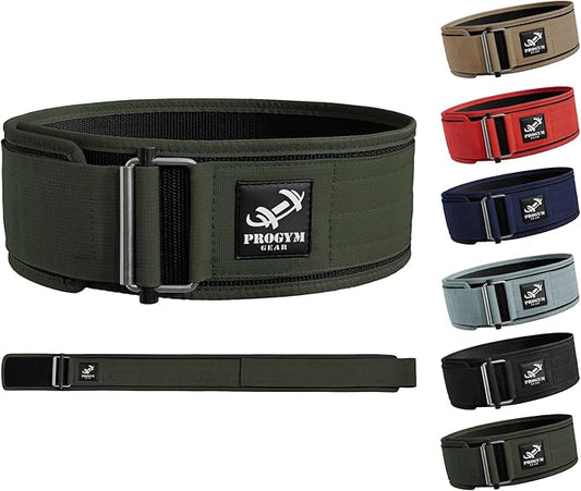 Self-Locking Weight Lifting Belt with Straps - Premium Weightlifting Belt for Serious Functional Fitness - Powerlifting - Deadlifting - Olympic Lifting Athletes - Gym Belt for Men & Women