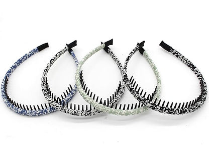 plastic headbands for women, fashion hair accessories headband with teeth Suitable Daily Use,Spa,Parties and yoga (pack of 4)