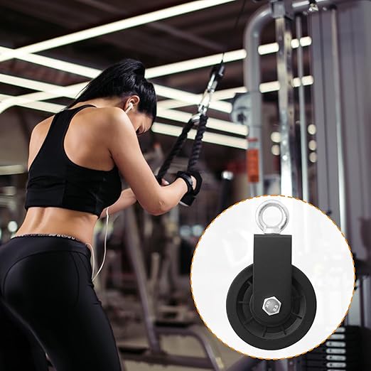 7 Pack 3.54 inch/90 mm Traction Silent Nylon Gym Cable Pulley Wheel, Rotation 360 Degree Traction Wheel, High-Quality, Strong Bearing Capacity,for LAT Pulley System DIY Gym Pulley System. by GENHAKON