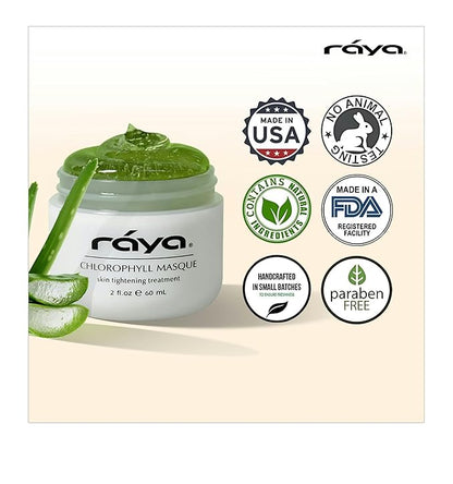 Raya Chlorophyll Masque (607) | Tightening Facial Treatment Mask for All Skin | Reduces Fine Lines and Wrinkles | Skin Tightening Mask for Face Skin Care | Face Masks Skincare
