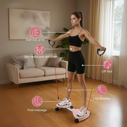 Waist Twisting Machine Fitness Tool, waist twister, 330LBS Capacity & 20dB Ultra-Quiet, Anti-Slip Home Gym Workout Equipment for Women Belly Fat