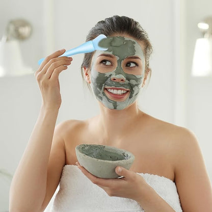 Silicone Face Mask Brush, 2 Pcs Skin Care Brush Applicator Soft Double Head Moisturizers and Facial Mud Mask Applicator Face Cream Spoon Beauty Makeup Scrubber Facial Skin Care Tools for Apply Lotion