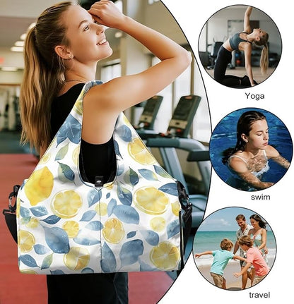 Yoga Mat Bag for Women Men Large Carryall Tote with Adjustable Shoulder Strap for Gym Yoga Travel Pilates Office