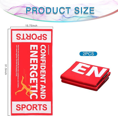 JUAN & JASMIN Microfiber Gym Towels Soft for Exercise Fitness, Sports, Workout, ODR Men & Women Quick-Drying Towels (Red)