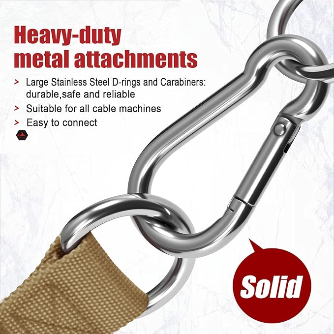 Heavy Duty Metal Workout Handles，Replacement Grip Attachments for Cable Machines, Resistance Bands, LAT Pulldown, Strength Exercise Home Gym & Commercial Fitness Equipment