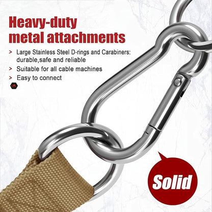 Heavy Duty Metal Workout Handles，Replacement Grip Attachments for Cable Machines, Resistance Bands, LAT Pulldown, Strength Exercise Home Gym & Commercial Fitness Equipment