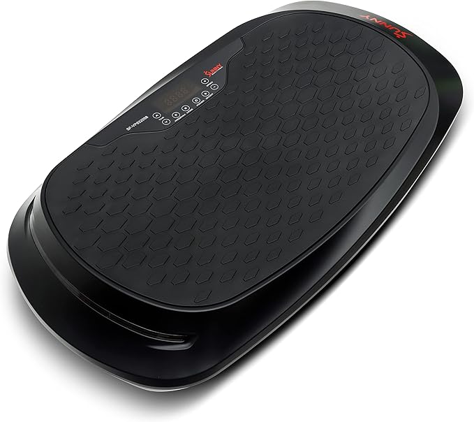 Sunny Health & Fitness Fitboard Vibration Platform Exercise Machine with Multiple Speed Settings and Vibration Modes for Multipurpose Workouts