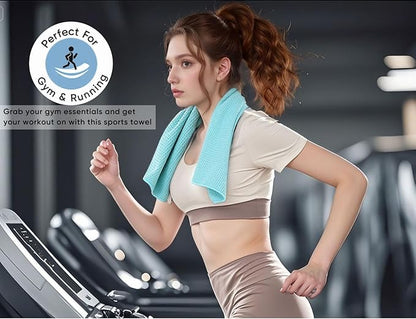 Microfiber Gym Towels 3 Pack, Quick-Drying Yoga Towels for Sport, Workout Equipment, Home and Gym, 16 Inches x 27.5 Inches
