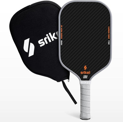 Pickleball Paddles, Raw T700 Carbon Fiber Pickleball Paddle, 16mm Power Polymer Core, Professional Rackets for Great Spin, Control & Precision Shots, USAPA Approved