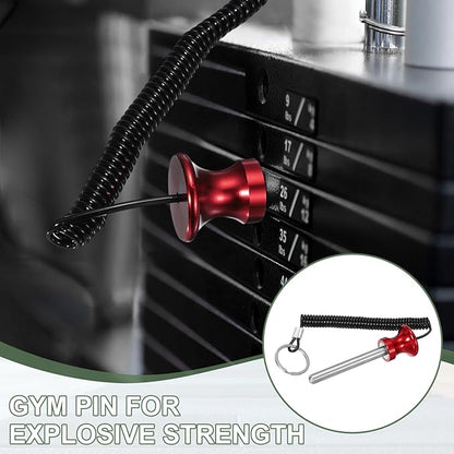 Weight Stack Pin, Weight Gym Pin Strength Training Equipment Replacement with Pull Rope for Home Gym Club