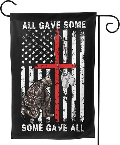 Flag 4th of july ALL GAVE SOME Flag MEMORIAL DAY Flags for Outside 12.5x18 Inch Garden Flag Farmhouse Yard Indoor/Outdoor Decoration Banner Decor Gifts