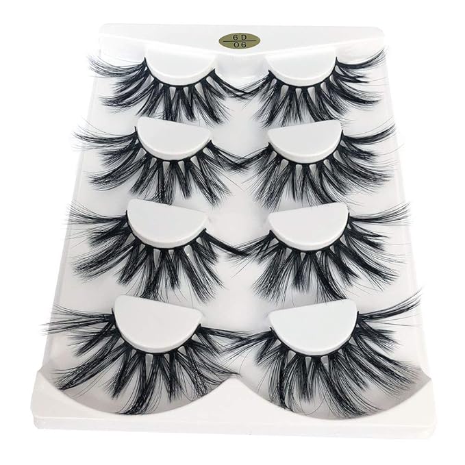 Mikiwi Lashes, 25mm Faux Mink Lashes, 6D Faux Mink Lashes, Faux Mink Eyelashes, Dramatic Lashes, 25mm Faux 3D Mink Eyelashes (6D4-06)