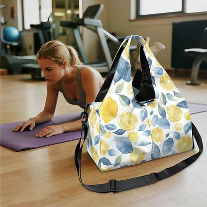 Yoga Mat Bag for Women Men Large Carryall Tote with Adjustable Shoulder Strap for Gym Yoga Travel Pilates Office