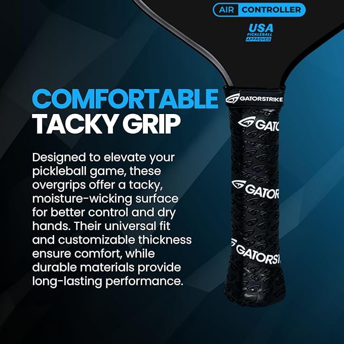 Vincimus Air Controller T600 Pickleball Paddle, T600 Carbon Fiber Pickleball Paddle with Enhance PP Honeycomb 16mm Core, 8.1oz with GatorGrit Face