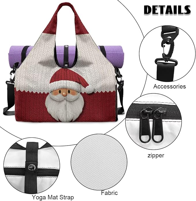 Yoga Mat Bag for Women Men Large Carryall Tote with Adjustable Shoulder Strap for Gym Yoga Travel Pilates Office