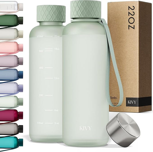 KIVY Tritan Water Bottle 2nd Generation (Light Green, 22oz)