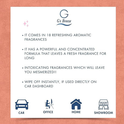 G's Breeze Smart Aroma Diffuser with 60ml Fabulous Scent Refill – Bluetooth & Wi-Fi App Control - LED Lighting, Adjustable Intensity - Long-Lasting Elegant Floral Fragrance for Home or Office