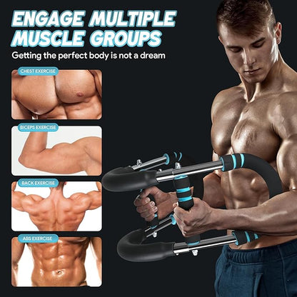 Twister Arm Trainer, Adjustable Spring Resistance Fitness Workout Equipment, Portable Chest Exercise Strength Training for Shoulder Forearm Muscle, Home Gym for Men Women
