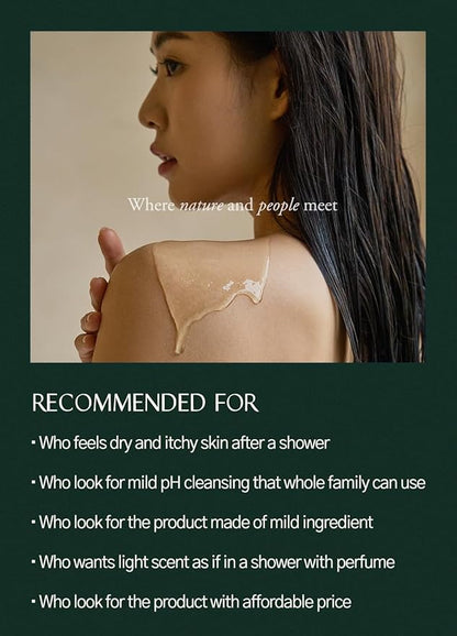 laferme Low pH balanced Gentle Korean Body Wash with Natural & Organic Ingredients, Hypoallergenic for Sensitive Skin, Moisturizing & Hydrating for Dry Skin, For Women & Men, 33 Fl Oz, Pear & Freesia
