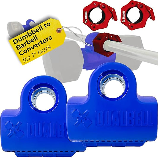 Dumbbell Barbell Converter - Dumbbell Converter Home Gym Equipment, for 1" Standard Bars, Up to 250lb Capacity Barbell Adapters- Versatile Weight Lifting Set, Suitable for Men and Women