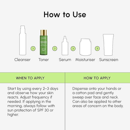 MAREE Exfoliating Toner with Salicylic Acid – AHA BHA Face Exfoliant & Pore Cleaner – BHA Liquid Exfoliant for Sebum & Dead Skin Care Remover – Face Exfoliator – Acido Salicilico Exfoliante Facial