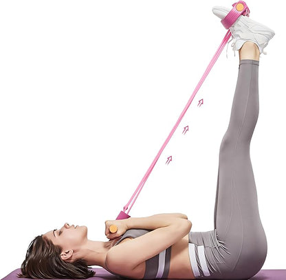 Fitness Resistance Bands-6 Tube, Resistance Bands with Foot Loops, Sit Up Training Band, Upgraded Smart Stirrup Puller,Fitness Pedal Ankle Puller, Pedal Puller Rope