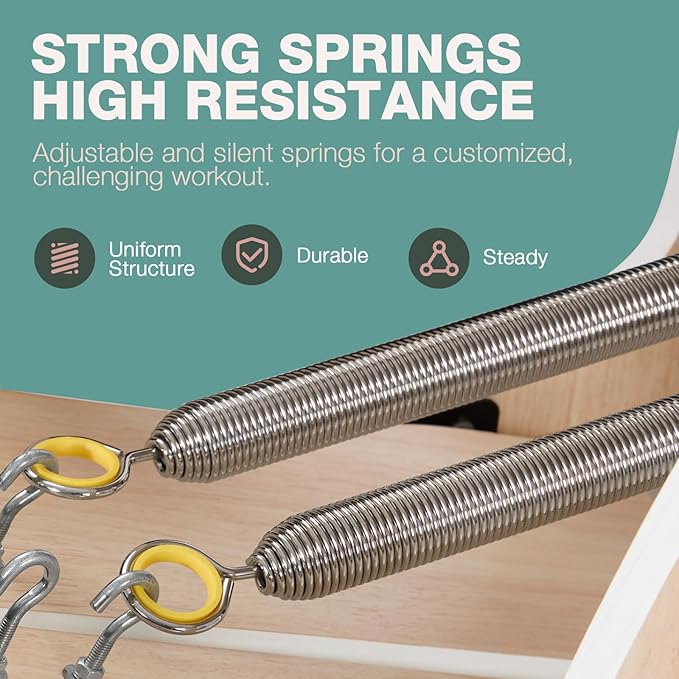 ARKANTOS Pilates Chair, Multi-Functional Stability Chair with Adjustable Resistance, Compact Home Gym Equipment for Full-Body Workout, Black