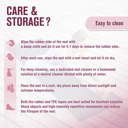 UMINEUX Extra Thick Yoga Mat, 2/5 Inch (10MM), Natural Rubber and TPE Non Slip Yoga Mats with Strap for Women Men, Eco Friendly Exercise Mat for Yoga, Pilates and Home Workout