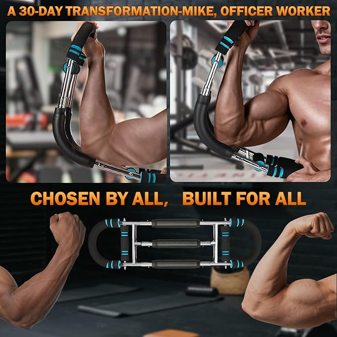 Twister Arm Trainer, Adjustable Chest Workout Equipment, Anti-Slip Grips & Double-Spring Safety, Arm Trainer for Men/Women, Portable Home Fitness Equipment