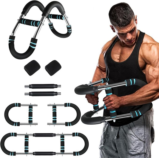 Twister Arm Trainer, Adjustable Spring Resistance Fitness Workout Equipment, Portable Chest Exercise Strength Training for Shoulder Forearm Muscle, Home Gym for Men Women