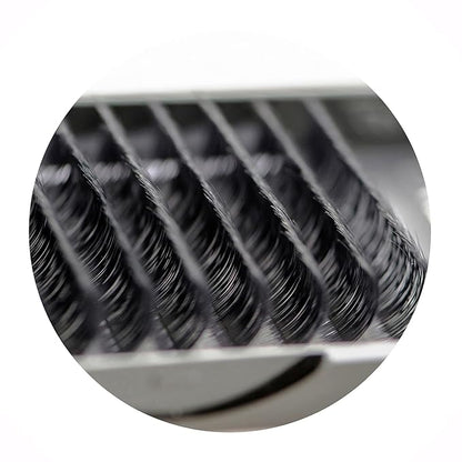 Lash Extension 0.03mm Thickness D Curl 14MM Length Fine Soft Light-Weight Volume Individual Eyelash For Easy Fan Eyelash Extensions, Flower Lashes, Self Fanning Eyelashes (14MM)