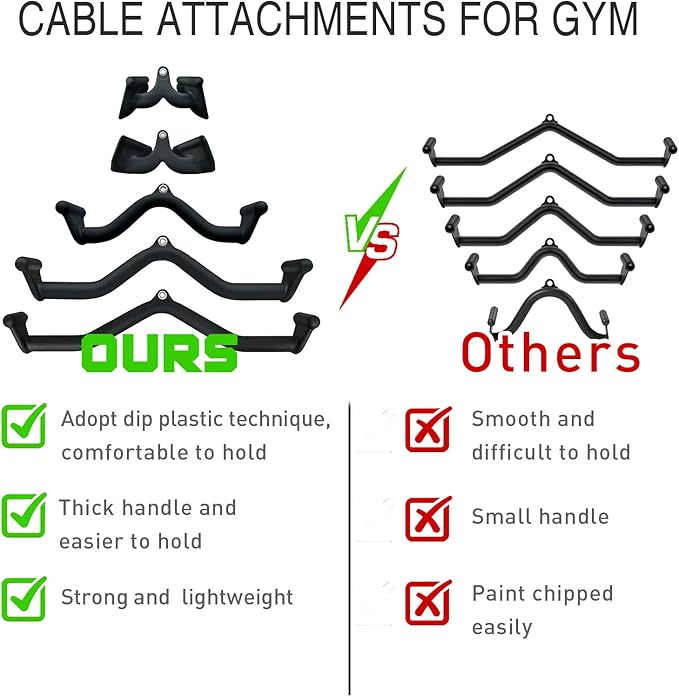 Lat Pull Down Bar T bar Row Attachment, V Bar Tricep Lat Pulldown Attachments, Back Strength Training Bar for Home Gym Exercise Cable Machine Attachments