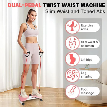 Waist Twisting Machine, Noiseless Ab Twist Board, 260 lbs Capacity, Twist Exercise Machine Home Gym Fitness Tool for Women Slim Waist and Core Ab Exercise