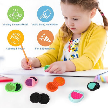 Fidget Toys Adults, Sensory Toys for Kids with Autism, Anxiety Relief Items for ADHD Stress Relief, Fun Fidgets for Teens Textured & Flip Slider - Treasure Box Toys for Classroom (3pcs)