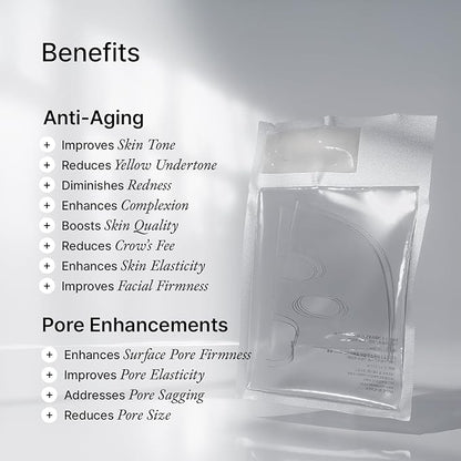 House of B Glow Glutathione 2-Step Face Film Set for Wrinkle Reduction & Skin Tone Enhancement, Shine Your Light with Korean Mask