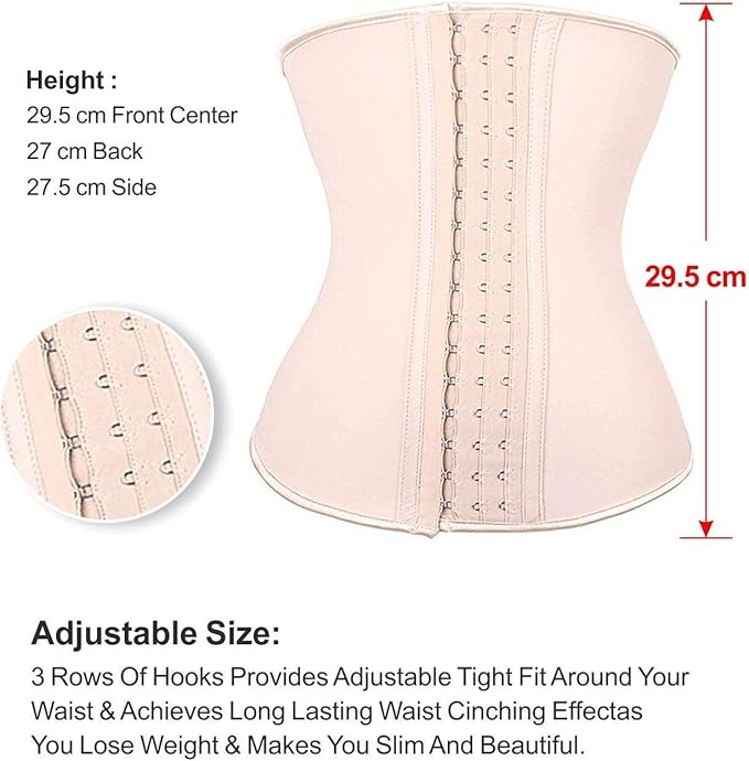 YIANNA Waist Trainer for Women Latex Underbust Waist Cincher Corset Sport Girdle Hourglass Body Shaper