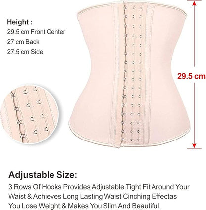 YIANNA Waist Trainer for Women Latex Underbust Waist Cincher Corset Sport Girdle Hourglass Body Shaper