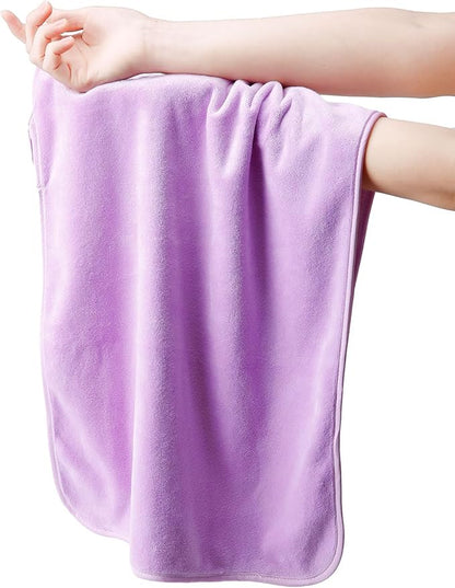 Microfiber Gym Towels Bigger Size Super Soft for Exercise Fitness, Sports, Workout, 380-GSM 15-Inch x 31-Inch Quick-Drying Towels (3 Pack, Pure Purple)