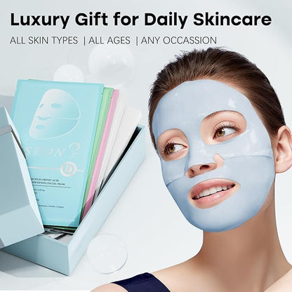 ISTON 4-in-1 Bio-Collagen Real Deep Mask Set -Plump Sagging Skin,Deep Hydration,Soothe & Repair,Nourish & Firm, Overnight Hydrogel Mask for All Skin Type