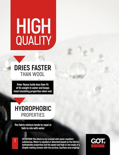 GOT Sports Polar Fleece Neck Warmer - Double-Layer Winter Ski Face Mask - Neck Gaiter Scarf for Skiing, Snowboarding, Running