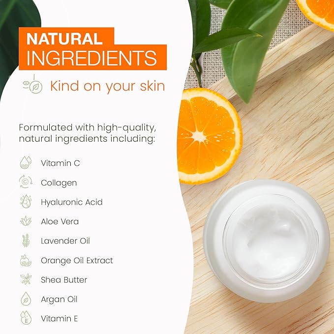 Vitamin C & Collagen Daily Face Moisturizer - Firming, Reduces Fine Lines & Wrinkles, Brightening, Dermatologist Tested, Cruelty Free Korean Skin Care For All Skin Types - 1.69 fl. oz
