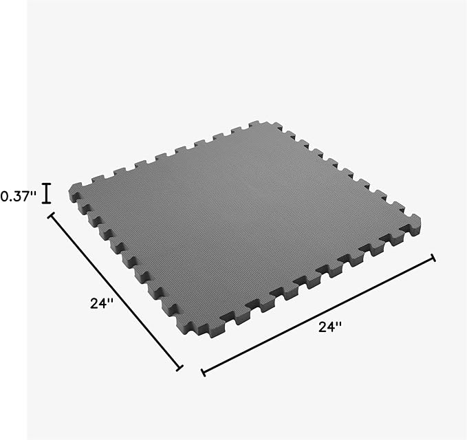 IncStores Fitness Foam Flooring Tiles | Low-Profile Interlocking Foam Tiles for Lightweight Floor Protection in Your Home Gym, Playroom, and More