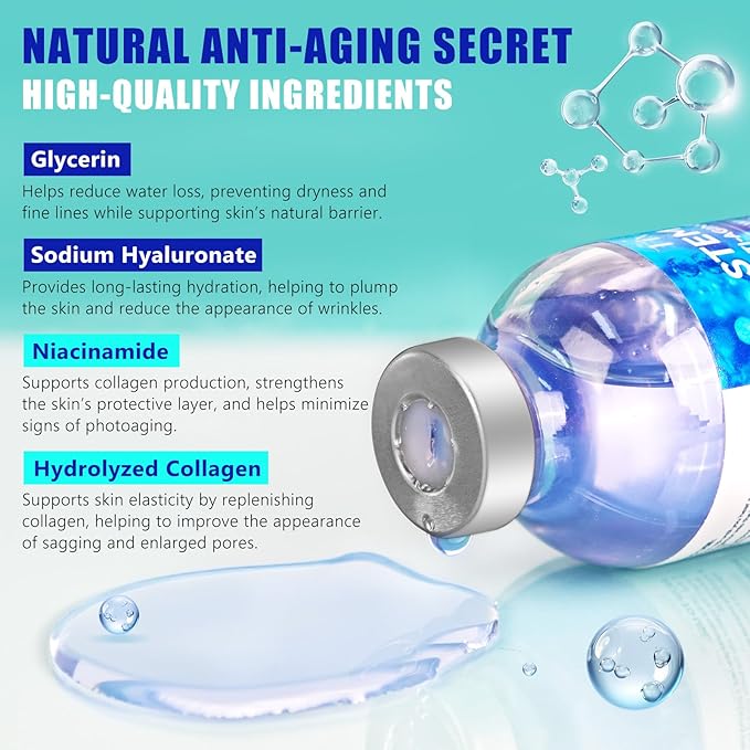 Stem Cell Serum for Face, Stem Cell Anti-Aging Serum for Women, Supports Anti-Wrinkle, Hydrate, Firm & Improve Skin Elasticity, and Renew Your Skin for a Youthful Glow (1.2 Fl Oz)