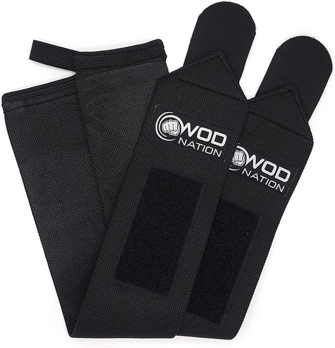 WOD Nation Wrist Wraps for Weightlifting & Strength Training – Professional Gym Straps w/Thumb Loop for Men & Women
