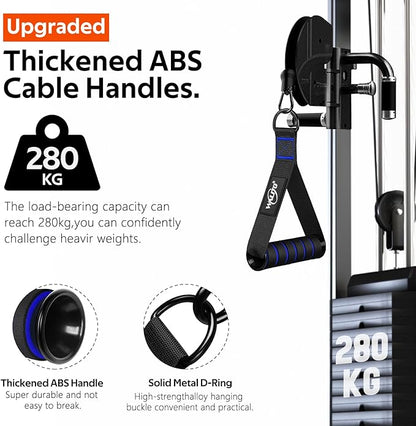 WALITO Exercise Handles, Replacement Cable Machine Attachments for Home Gym Equipment, Pulley System, Pilates, Resistance Bands, Strength Trainer, Heavy Duty Working Out Handles