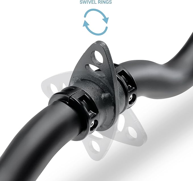Bionic Body Deluxe Exercise Curl Bar for Lats, Curls and More BBEB-7355 Black 47 inches