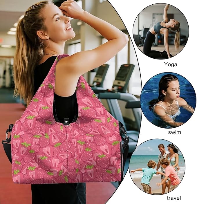 Yoga Mat Bag for Women Men Large Carryall Tote with Adjustable Shoulder Strap for Gym Yoga Travel Pilates Office